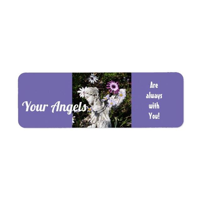 Your Angels Are Always with You Floral Angel Label (Front)
