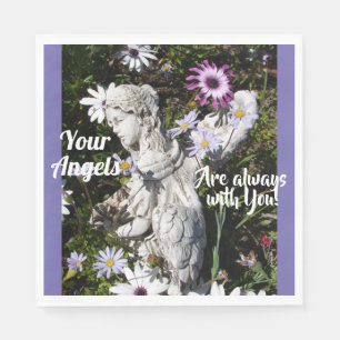 Your Angels Are Always with You Floral Angel Napkins