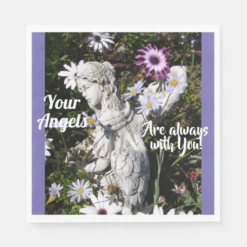 Your Angels Are Always with You Floral Angel Napkins