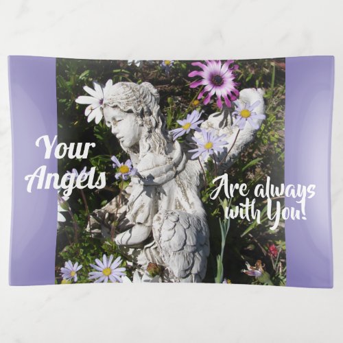 Your Angels Are Always with You Floral Angel Trinket Tray