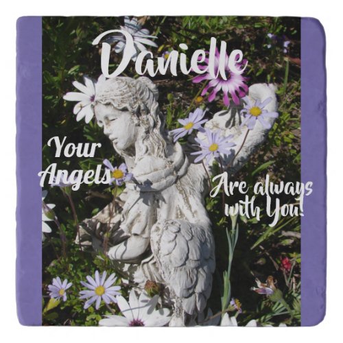 Your Angels Are Always with You Floral Angel Trivet