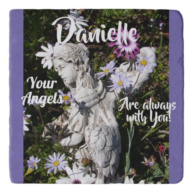 Your Angels Are Always with You Floral Angel Trivet (Front)