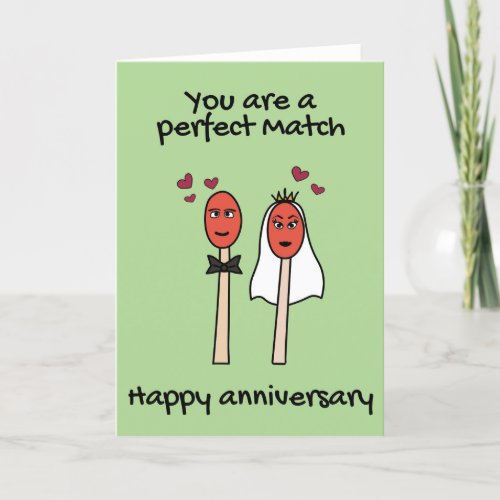 Your Anniversary Perfect Match Mr and Mrs Card