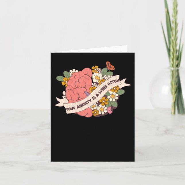 Your Anxiety Is A Lying Sticker  Card (Front)