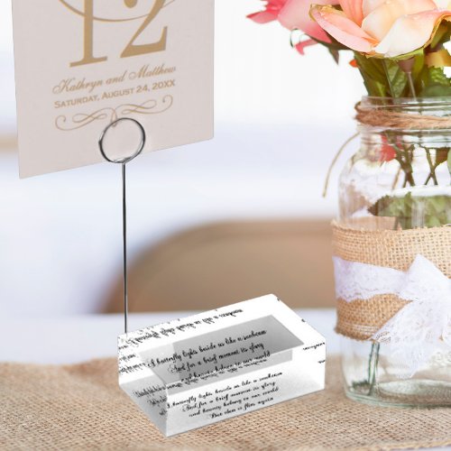 Your Artwork Photo Funny Slogan Place Card Holder