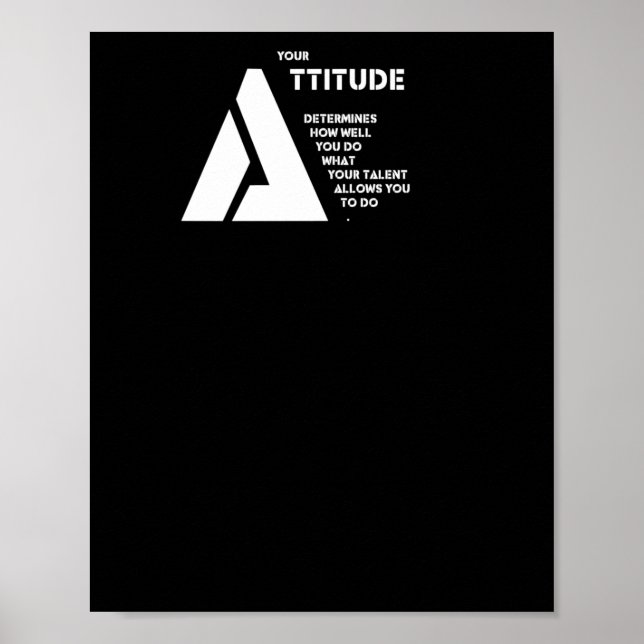 Your Attitude Determines How Well You Do What Your Poster (Front)