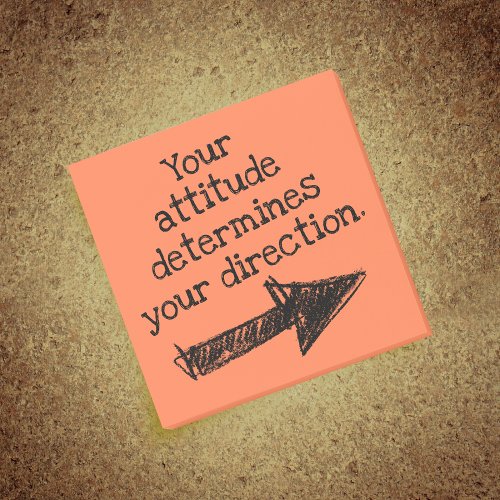 Your Attitude Determines Your Direction Positive Post_it Notes