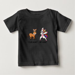 Your Aunt My Aunt Dabbing Unicorn Gift For Aunt Baby T-Shirt