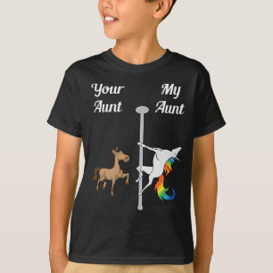 Your Aunt My Aunt You Me Party Dancing Unicorn T-Shirt