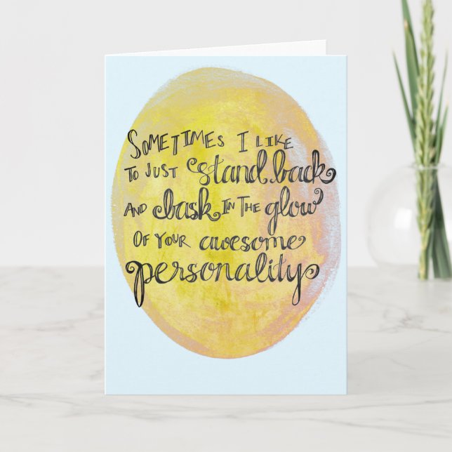 "Your Awesome Personality" General Compliment Card (Front)
