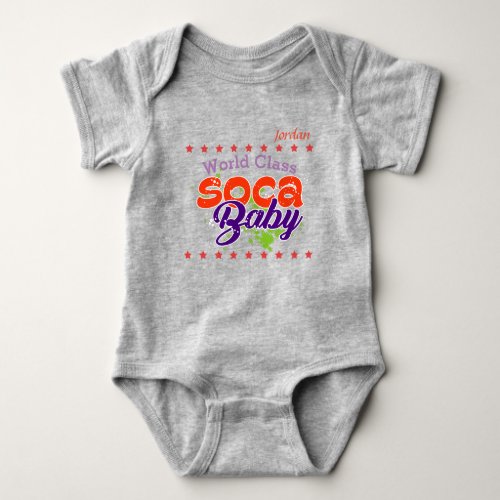 Your Baby Name World Class Soca Baby Baby Bodysuit