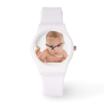 Your Baby Photo Watch by RetroZone at Zazzle