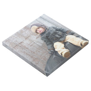 Your Baby Photo Wrapped on Wood Block Gallery Wrap