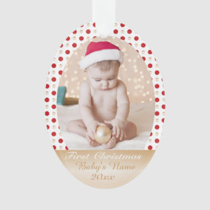 Your Baby's First Christmas- custom photo memorie Ornament