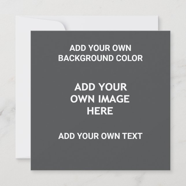 Your background color, your image, your own text (Front)