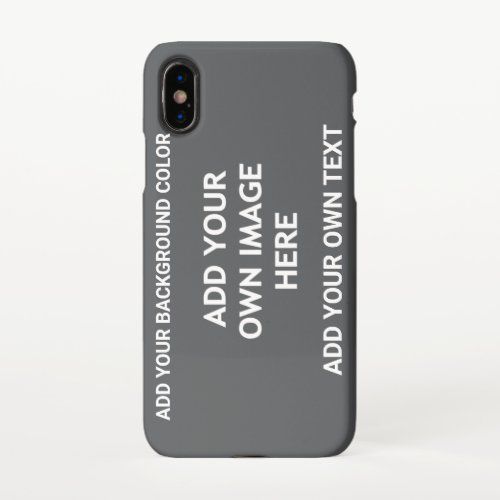 Your background color your image your own text iPhone x case