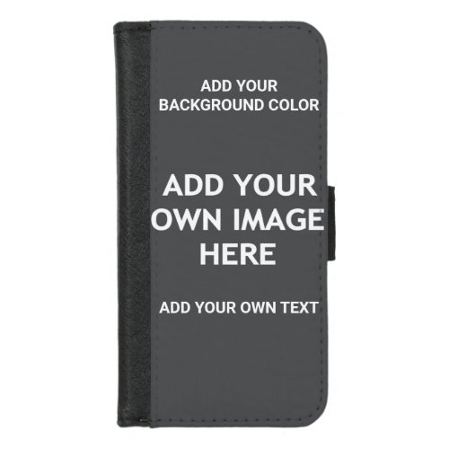 Your background color your image your own text iPhone 87 wallet case