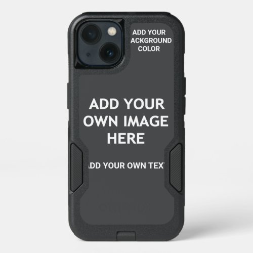 Your background color your image your own text iPhone 13 case