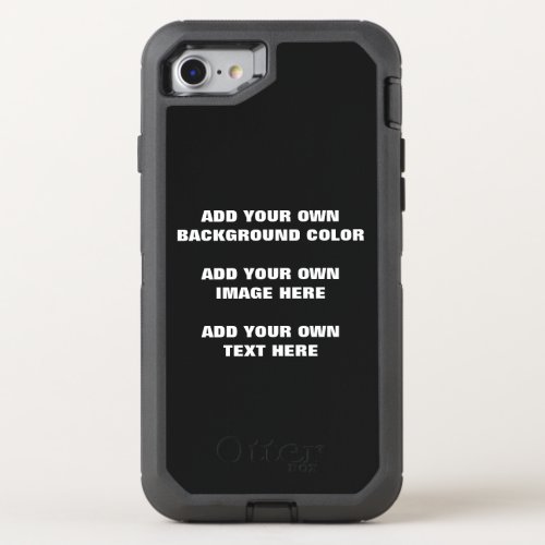 Your background color your image your own text OtterBox defender iPhone SE87 case