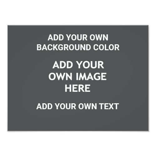 Your background color your image your own text photo print
