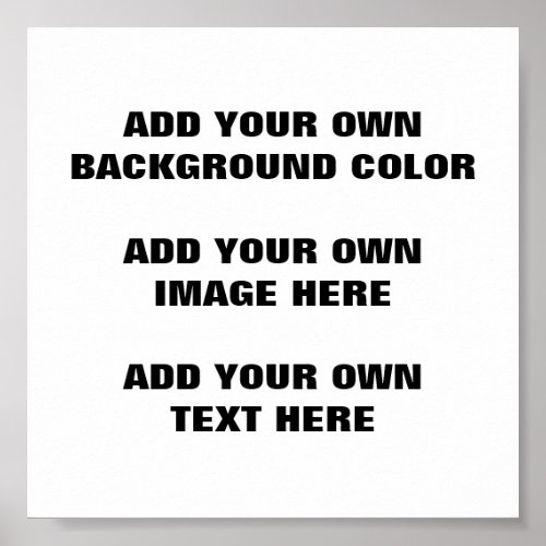 Your background color your image your own text poster