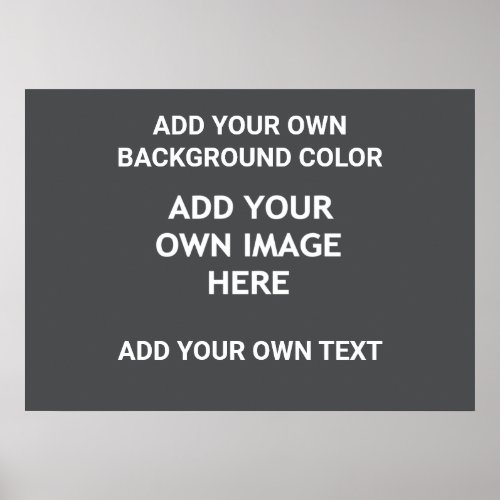 Your background color your image your own text poster