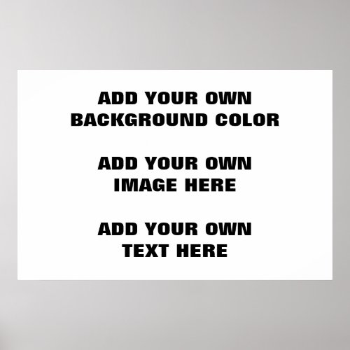 Your background color your image your own text poster