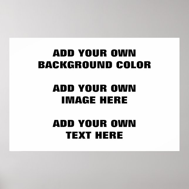 Your background color, your image, your own text poster (Front)