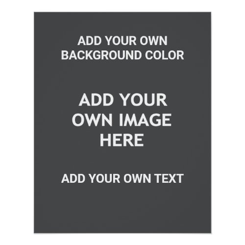 Your background color your image your own text poster