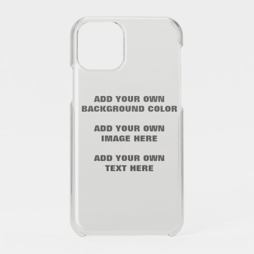 Your background color your image your own text iPhone 11 pro case