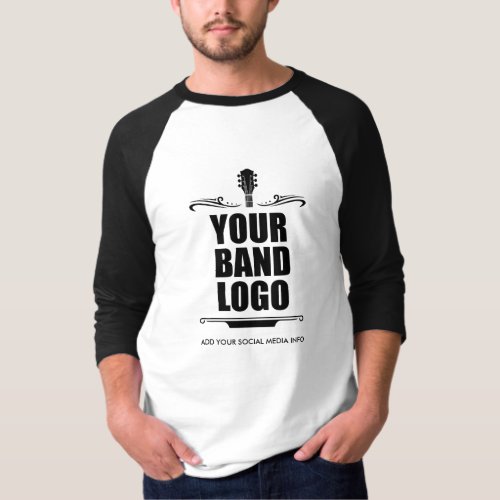 Your Band Logo Black and White Long Sleeve Shirt