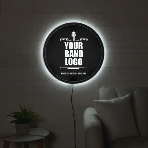 Your Band Logo _ Choose Background Color Round LED Sign