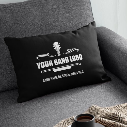 Your Band Logo _ Choose Your Background Color Accent Pillow