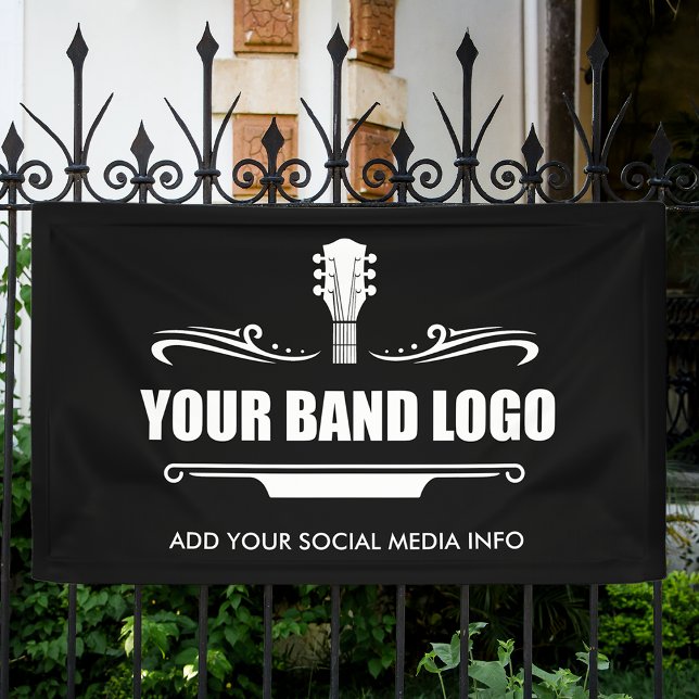 Your Band Logo - Choose Your Background Color Banner (Customize to change background color. Choose from a variety of sizes. Outdoor or Indoor.)