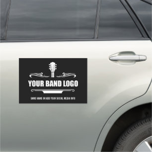 Your Band Logo - Choose Your Background Color Car Magnet
