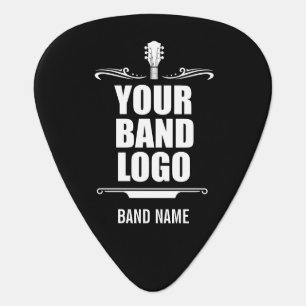 Your Band Logo - Choose Your Background Color Guitar Pick