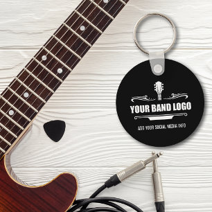 Your Band Logo - Choose Your Background Color Keychain
