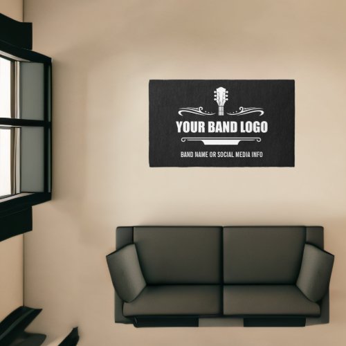 Your Band Logo _ Choose Your Background Color Rug