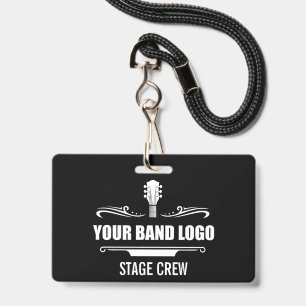 Your Band Logo Stage Crew Wide Badge