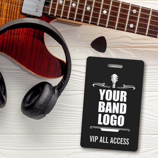 Your Band Logo VIP Badge (Customize to change background color or add more text to back.)