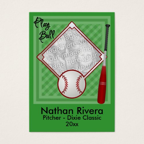 Your Baseball Trading Card Business Card Template