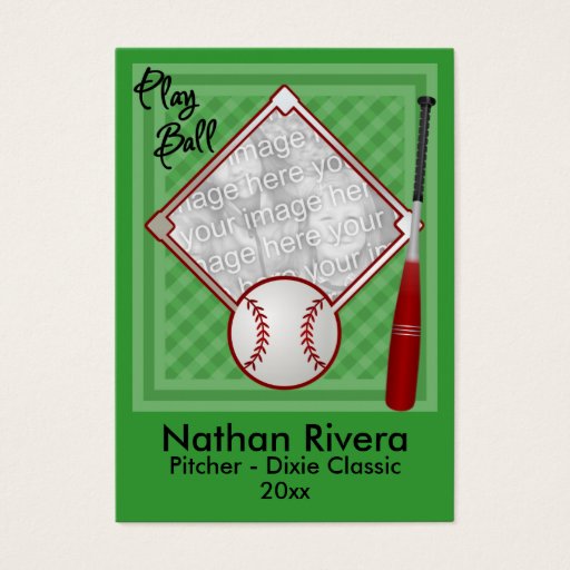 Customizable Your Baseball Trading Card Business Card Template