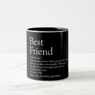 Your Best Friend Definition Modern Typographic Two-Tone Coffee Mug