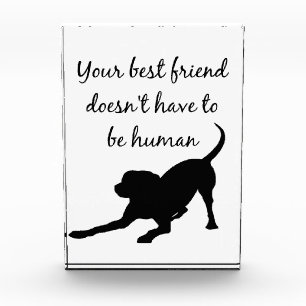 Your Best Friend Inspirational Pet Dog Quote Art Award