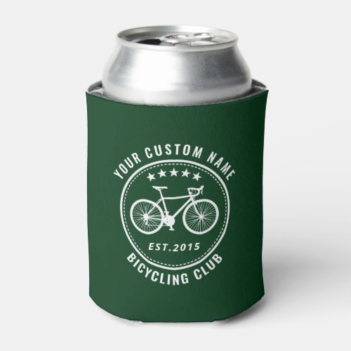 Your Bike Club Family Location Name Forest Green Can Cooler
