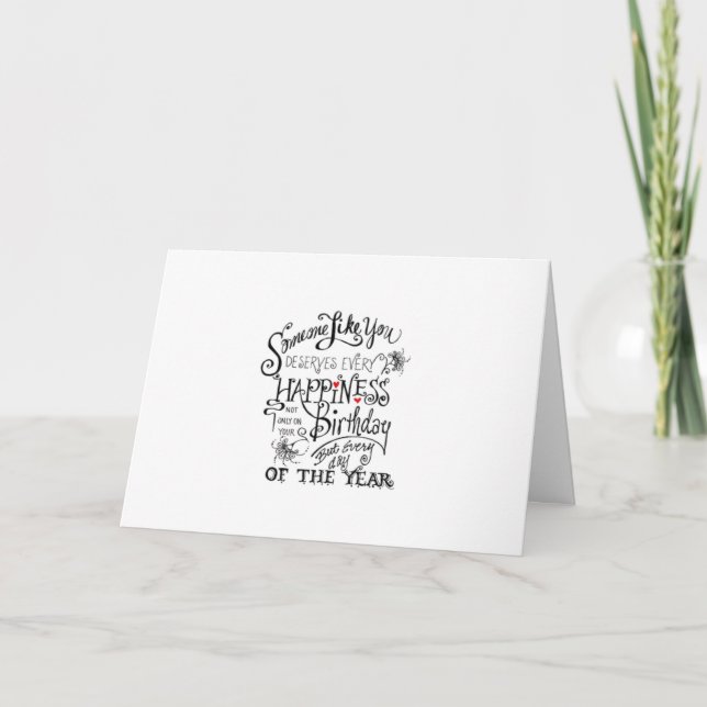YOUR BIRTHDAY WANT TO SHOW YOU HOW SPECIAL U ARE! CARD (Front)