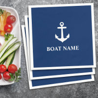 Your Boat Name Anchor Blue