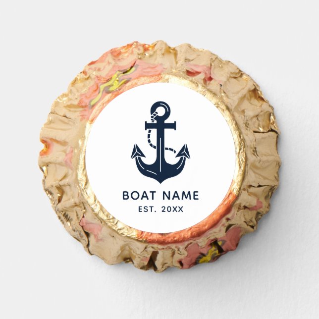 Your Boat Name Anchor Blue Reese's Peanut Butter Cups (Front)