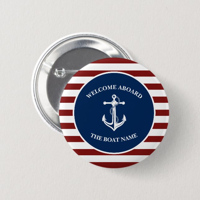 Your Boat Name Anchor Button (Front & Back)