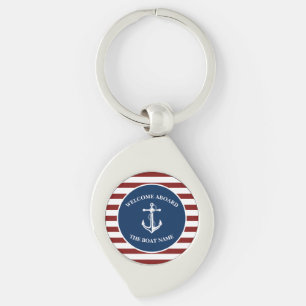 Your Boat Name Anchor Keychain